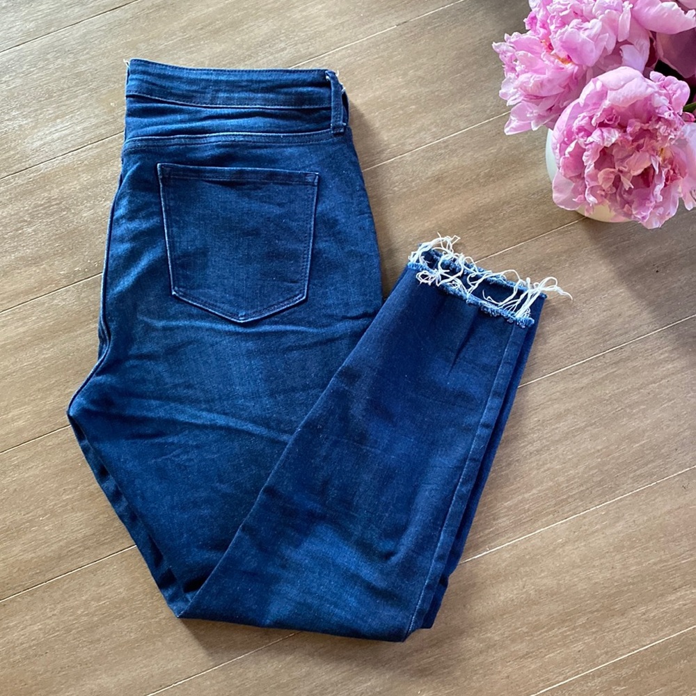 Old Navy Rockstar Super Skinny Ankle Raw Hem Skinnies